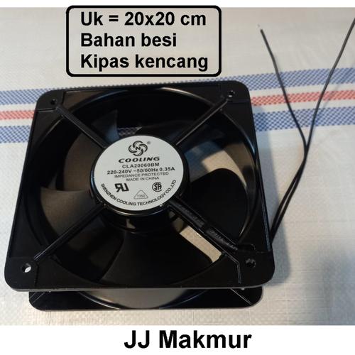 Jual Cooling Fan Metal 20x20cm 220V AC Kipas Angin Besi Kotak 20x20