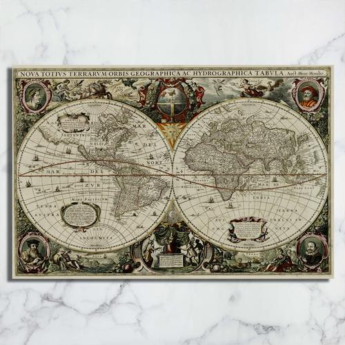 Jual POSTER SEJARAH - World Map Peta Dunia Klasik - PS023 - WORLD MAP