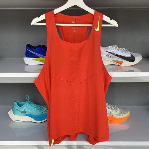 Jual Nike Dri-FIT ADV Aeroswift Running Singlet Red Mens Kab