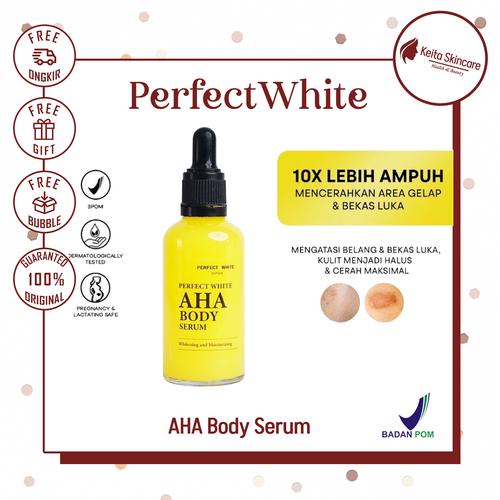 Promo Perfect White AHA Body Serum 50ML Mencerahkan Badan Lebih Cepat ...
