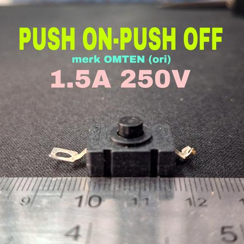 Jual Switch ON OFF saklar push on push off 1.5A 250V merk OMTEN - Kota ...