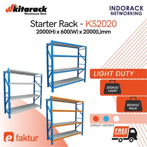 Jual KITARACK Light Duty Starter Rack KS2020 Rak Gudang 2000 x 600 x ...