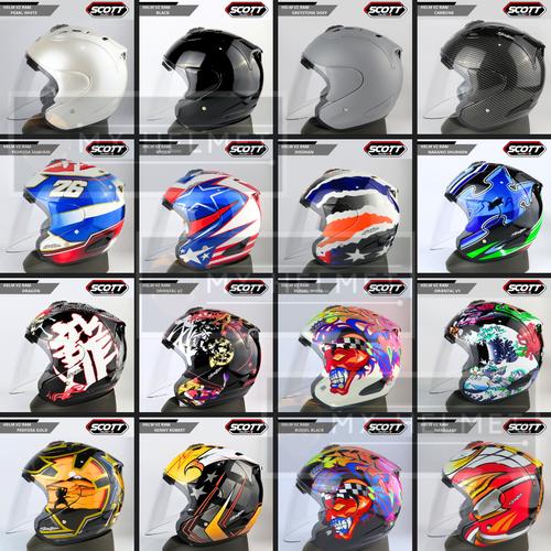 Jual HELM SCOTT HALF FACE VZRAM RAM 4 TSR / HELM HALF FACE KENNY VZRAM, L/XL Kota Tangerang