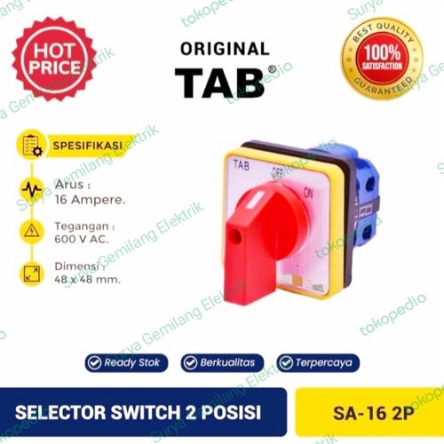 Jual Selectot Switch 2 Posisi On Off 2Pole SA-16 (TAB) - Jakarta Pusat ...