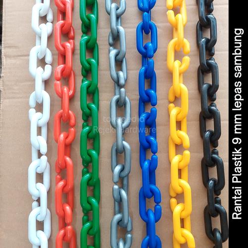 Jual Rantai Plastik tebal 9 mm Rantai Antrian / Baju / Rantai Talang