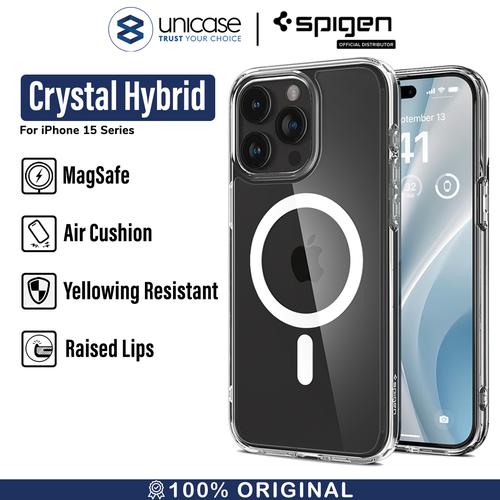 Promo Case iPhone 15 Pro Max Plus Spigen Crystal Hybrid MagSafe Clear
