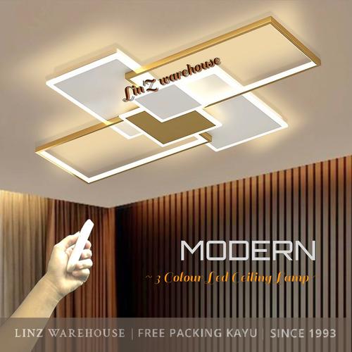 Jual Lampu plafon MODERN MINIMALIS RECTANGLE LED REMOTE ceiling lamp ...