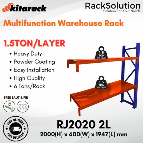 Jual RJ2020 KITARACK Jointer Rak Gudang 2 Meter Heavy Duty Warehouse ...