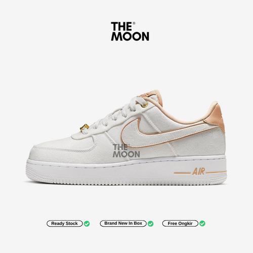 nike air force 1 lux white metallic gold bio beige
