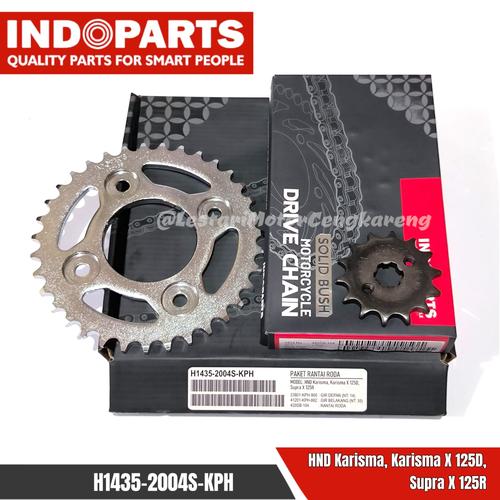 Jual GEARSET PAKET GEAR RANTAI SUPRA X 125 KARISMA KPH INDOPART SET