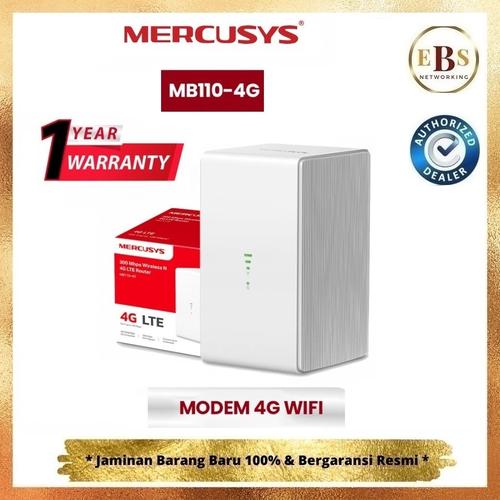 Jual Mercusys MB1104G N300 4G LTE Modem Wireless Router Modem Bagus Jakarta Pusat EBS