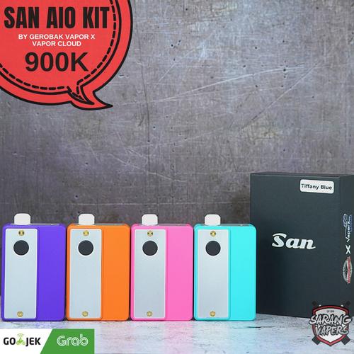 Jual SAN AIO KIT NEW COLOR BY GEROBAK VAPOR X VAPOR CLOUD - ORANGE ...