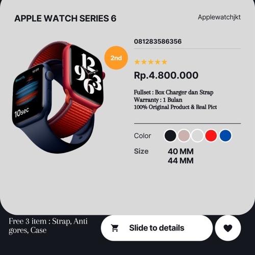 Smartwatch Iwatch Series Se Harga Tokopedia Apple S6 Watch