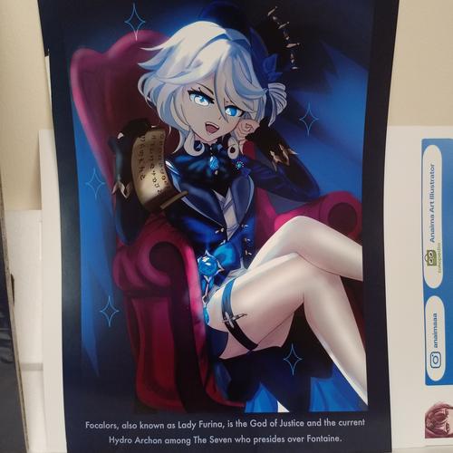 Jual POSTER / ART PRINT ANIME GENSHIN IMPACT FURINA - +1 kardus sheet ...
