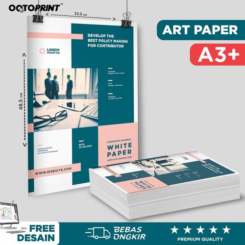 Jual Print Kertas Art Paper A3+ Premium Octoprint 100 Gsm, Laminasi Glossy Kota Tangerang