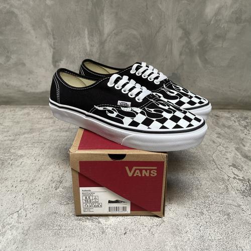 Vans Authentic Vans Black With Fire Jual Vans Authentic Flame