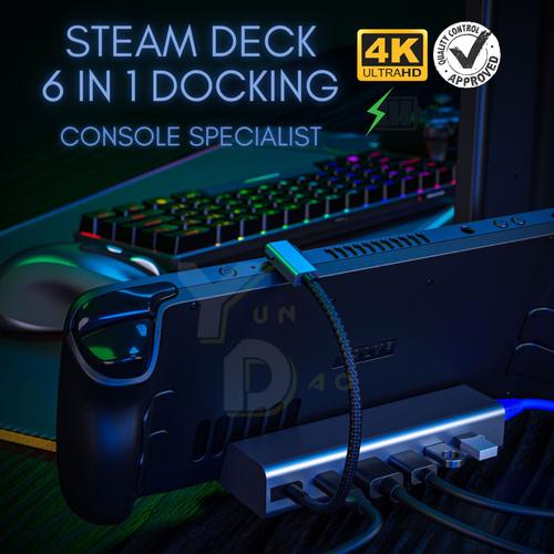 Promo Steam Deck Docking Station Gaming Adapter 6 in 1 Switch Multiport
