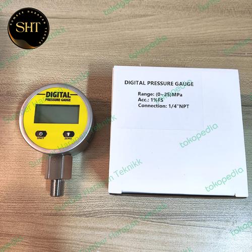Jual Digital Pressure Gauge / Alat Ukur Tekanan 0 40Bar/Kg f/cm2