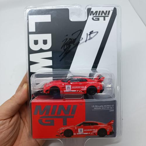 Jual Mini GT LBWK Nissan 35GT-RR Red liberty Walk Signature Wataru Kato ...