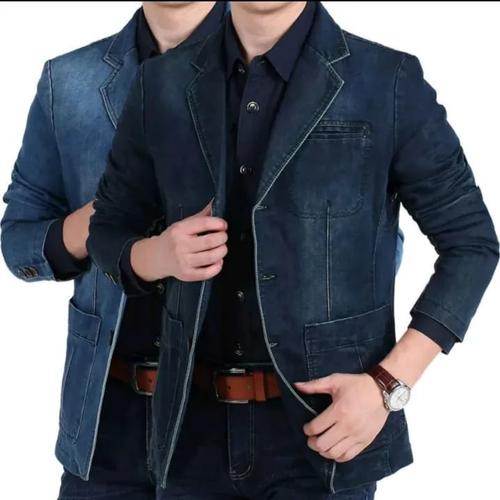 Jual Jas blazer pria denim blazer jeans jas blazer denim big