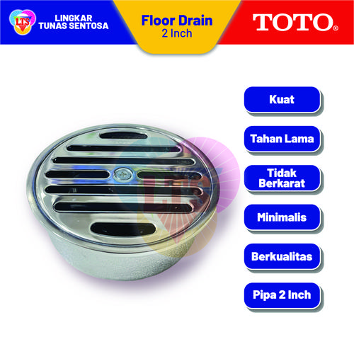 Jual Floor Drain Lantai Ukuran 2 Inch Merk TOTO - TX1EB - Kota ...