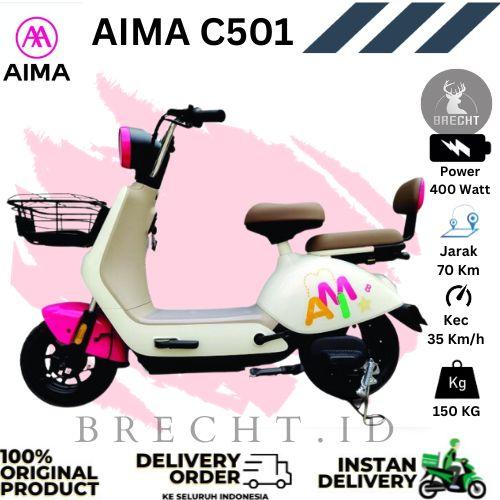 Jual Sepeda Listrik AIMA ICE CREAM C501 New E Bike 400 Watt - Biru ...