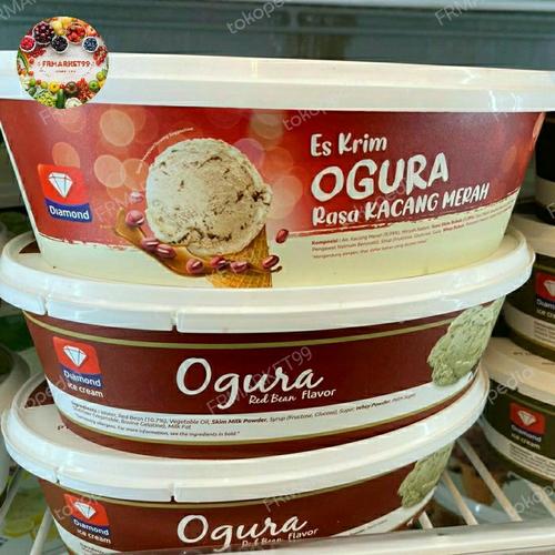 Jual Es Krim Ogura Rasa Kacang Merah | Es Krim Diamond Kacang Merah 700 ...