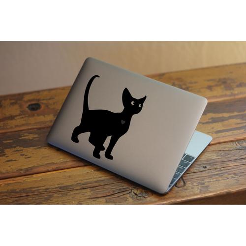 Jual Sticker Aksesoris Laptop Apple Macbook Kucing Putih, 14