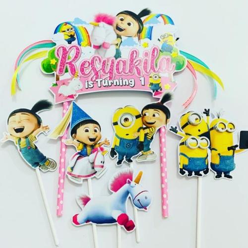 Jual Minion Agnes Gru Topper Cake Birthday / Hiasan Kue Ulang Tahun