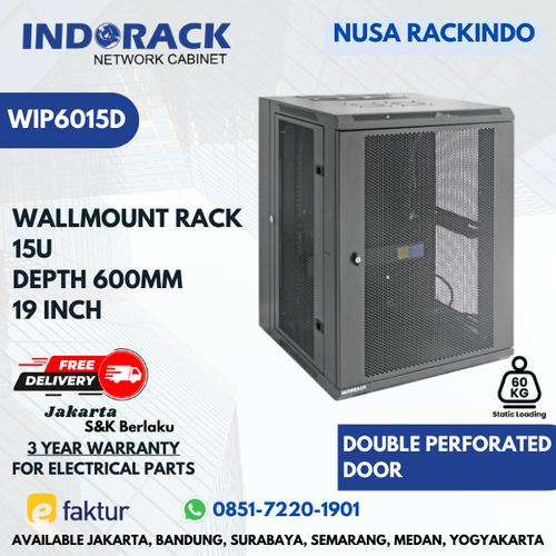 Promo WIP6015D 15U Wallmount Rack Depth 600mm Double Perforated Door
