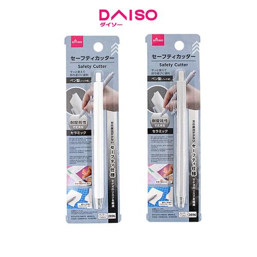 Jual Daiso Safety Cutter White Gray Ceramic Retractable White