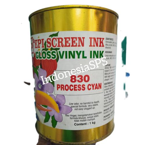 Jual Tinta sablon PVC Biru EPI 830 Blue 1 Kg gloss vinyl solvent stiker ...
