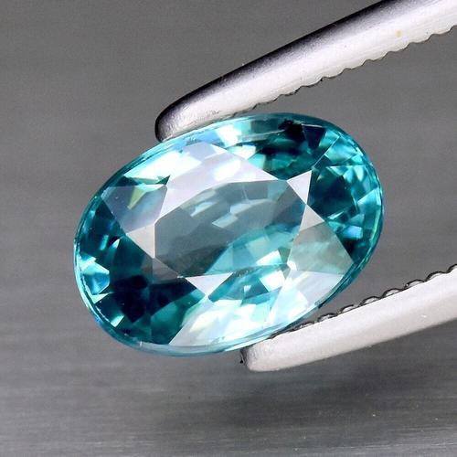 Jual Batu Natural Blue Zircon VVS Oval Gentle