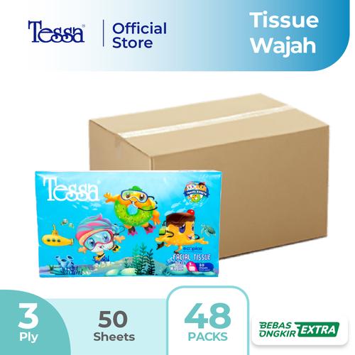 Jual Kemasan Karton Tissue Tessa Facial TV 50s 3p MU - - Tissue Tessa