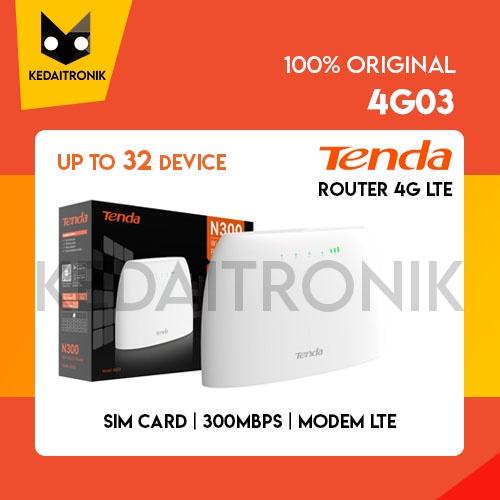 Jual TENDA 4G03 4G LTE VoLTE Wireless Modem Router 300Mbps Sim Card
