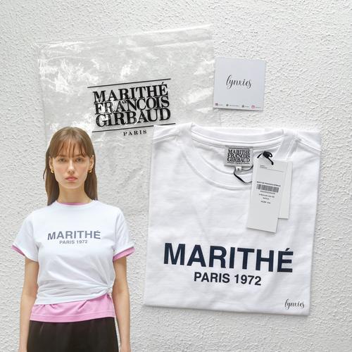 ★Marithe + Francois Girbaud★ W REGULAR LOGO TEE white Promo MARITHE FRANCOIS GIRBAUD W REGULAR LOGO TEE WHITE - S