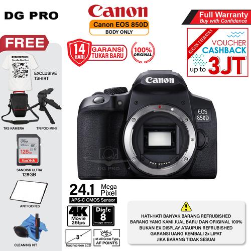 Jual Canon EOS 850D Body Only Camera DSLR 850 D BO Paket Bonus