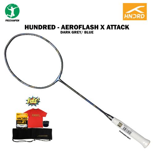 Promo Raket Badminton Hundred Aeroflash Aero Flash X Attack Dark Grey ...