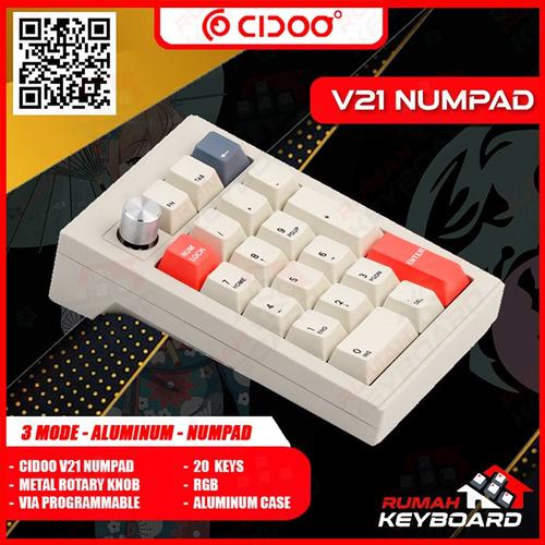 Promo MECHANICAL KEYBOARD NUMPAD CIDOO V21 PRO 20 KEYS SOUTH