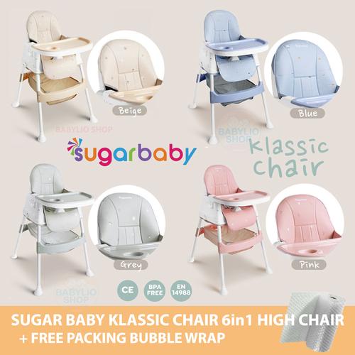 Jual Sugar Baby Klassic Chair 6in1 High Chair Booster Seat Kursi Makan