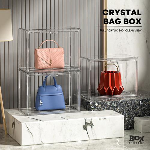 Jual 「CRYSTAL」Bag Display Box Full Acrylic Clear Transparent Extra