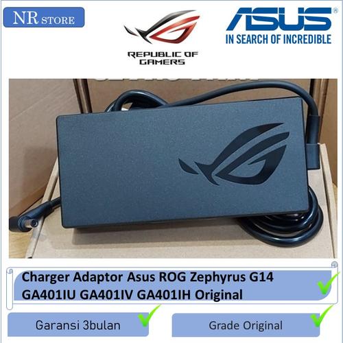 Chargeur Asus ROG Zephyrus G14 Original 150W, Fiche Angulaire, Sans Logo