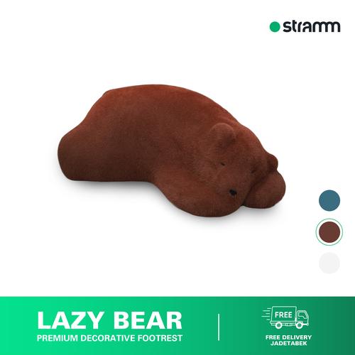 Promo Stramm Lazy Bear Footstool Premium Decorative Footrest White
