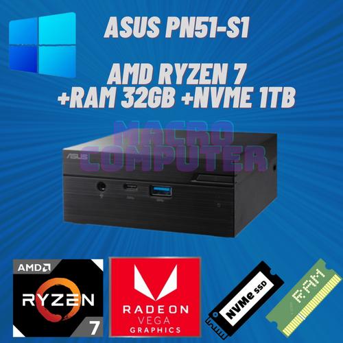 Jual MINI PC ASUS RYZEN 7 5700U FULLSET +RAM +SSD +WIN 11 ASUS PN51