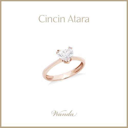 Promo Cincin Berlian Wanda Atara Heart 0.4 Rose Gold Ring Cicil 0