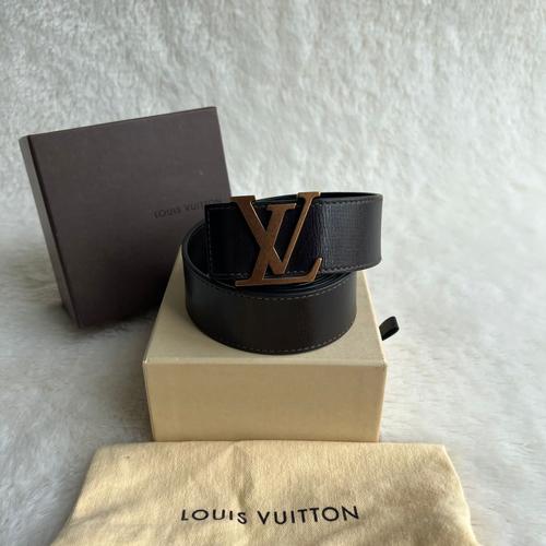 Jual Size 95 Louis Vuitton Logo Leather Belt 100% Authentic