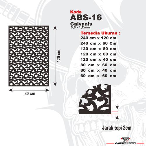 Jual galvanis laser cutting ABS1 6 0,8mm, 120cm x 80cm Kab. Bantul Laser Cutting GCB