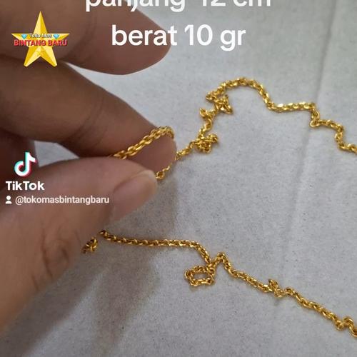 Jual kalung nori rantai emas 24k 10 gr Jakarta Barat