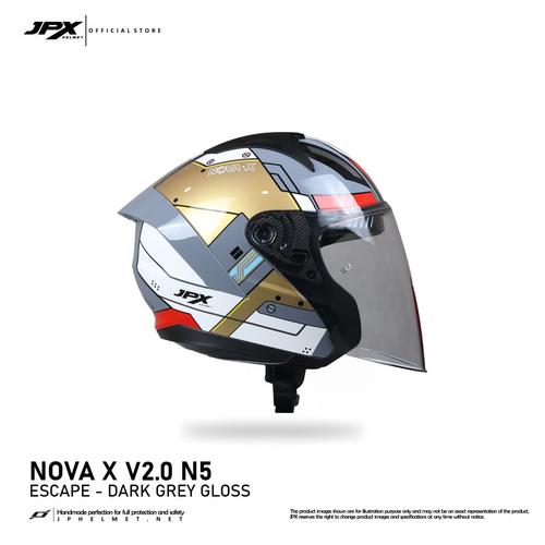 Promo Helm JPX Half Face NovaX Motif V2.0 N4 Vero, L Cicil 0 3x