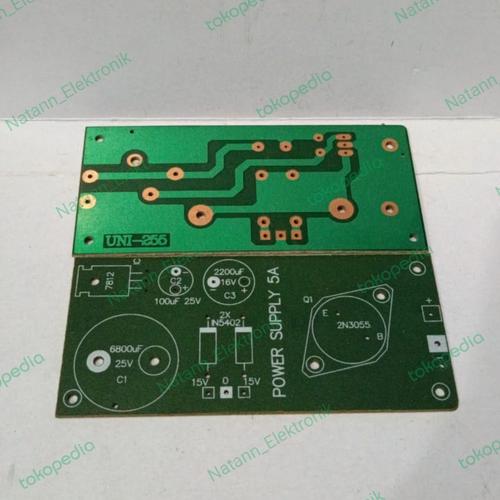 Jual 3218 papan jalur sirkuit pcb rangkaian power supply 5a ic 7805 /